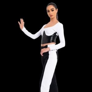 I Did It Again Ribbed Cropped Long Sleeve Top!